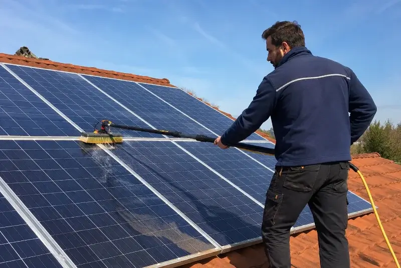 Nettoyage et entretien de panneaux solaires à Saint-Aubin-la-Plaine